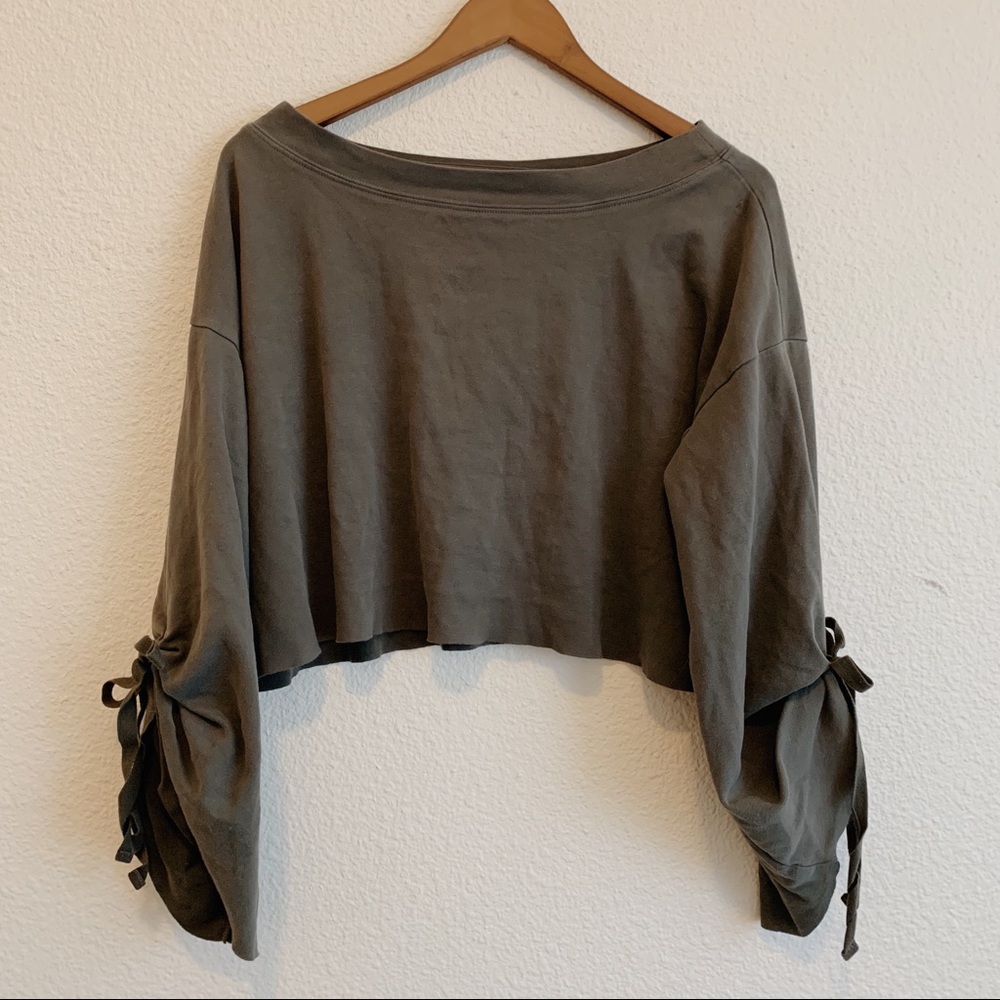 Free People Cropped Sweatshirt